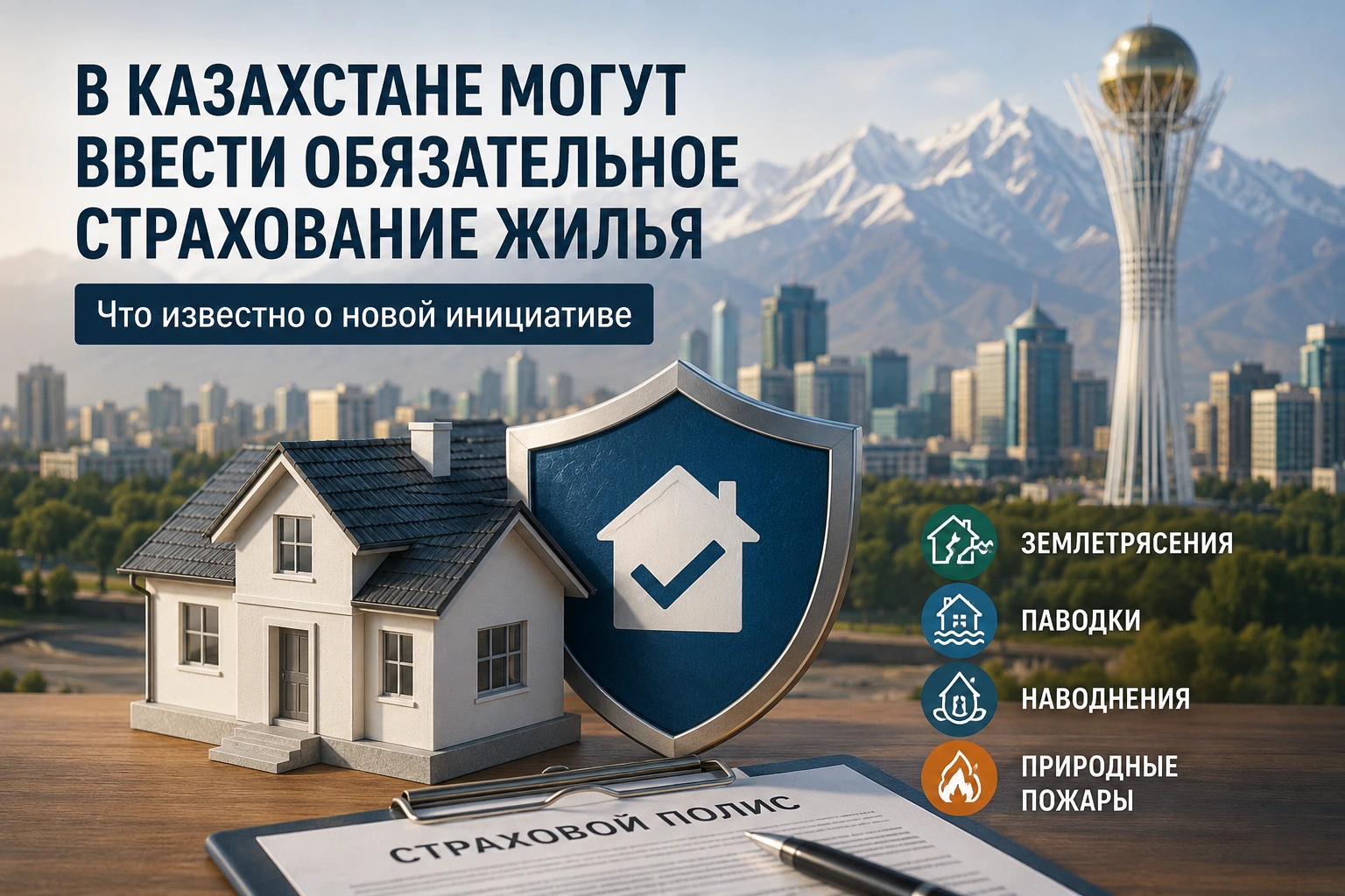 В Казахстане могут ввести обязательное страхование жилья от стихийных бедствий